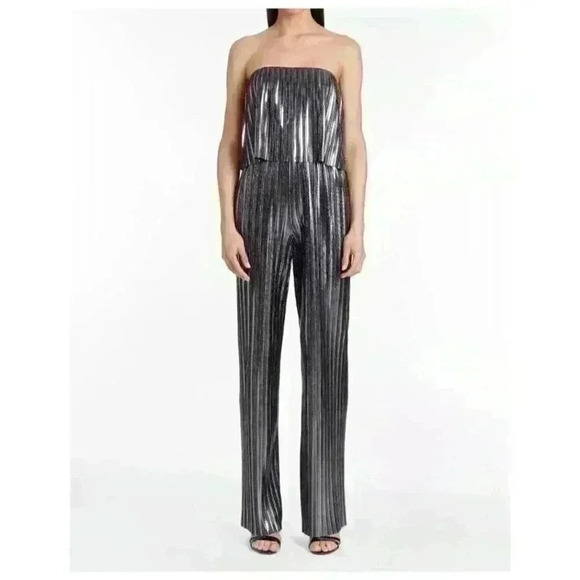New Amanda Uprichard collina jumpsuit pantsuit in GUNMETAL Size Extra Large XL - Picture 1 of 14